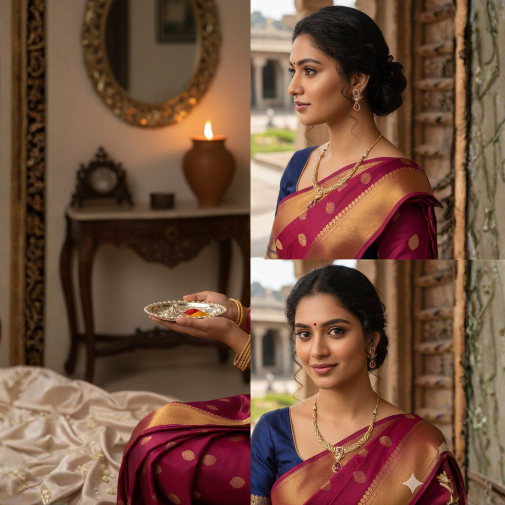 Aanya AD parrot Necklace - occasion set