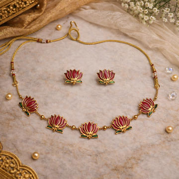 Trending Classic minimal Lotus choker set