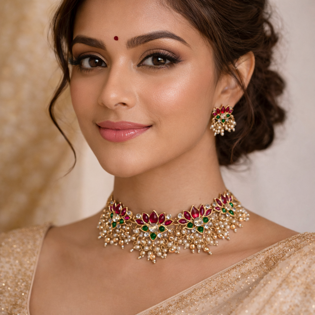 Zenshyn lotus pearl choker - occasion set