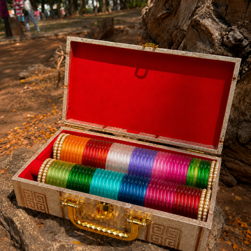 Double rod bangle box with Jelly Bangles