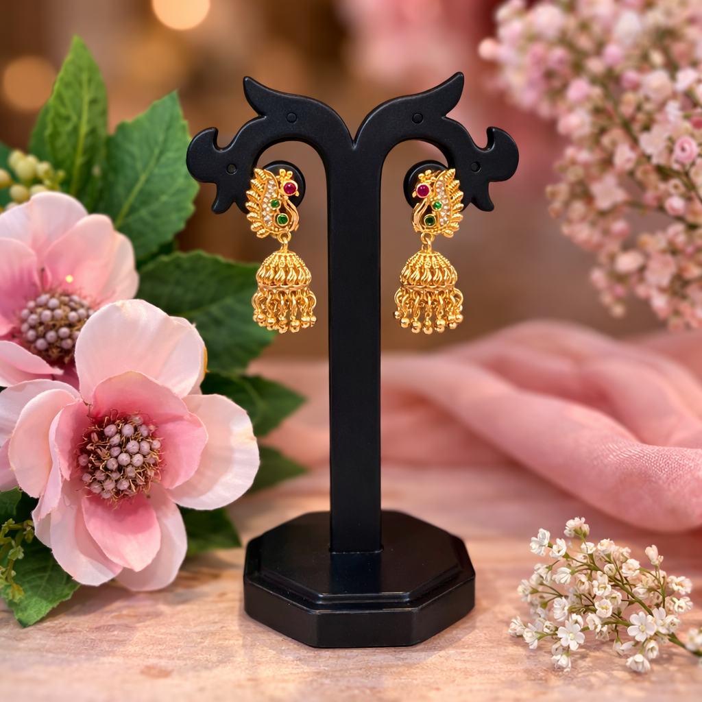 Premium Impon multistone Jhumkas - work to event