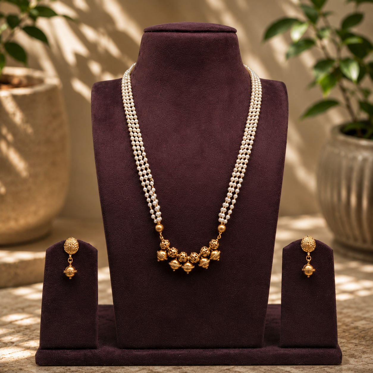 Premium pearl mid-length mala - work to event