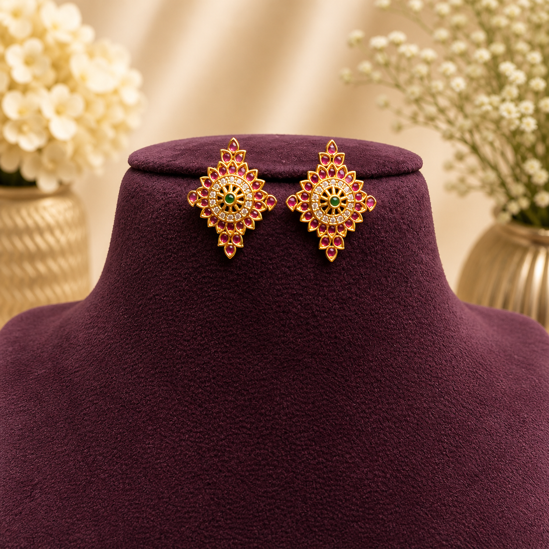Premium trending Balaji kemp stone minimal necklace - minimal wear