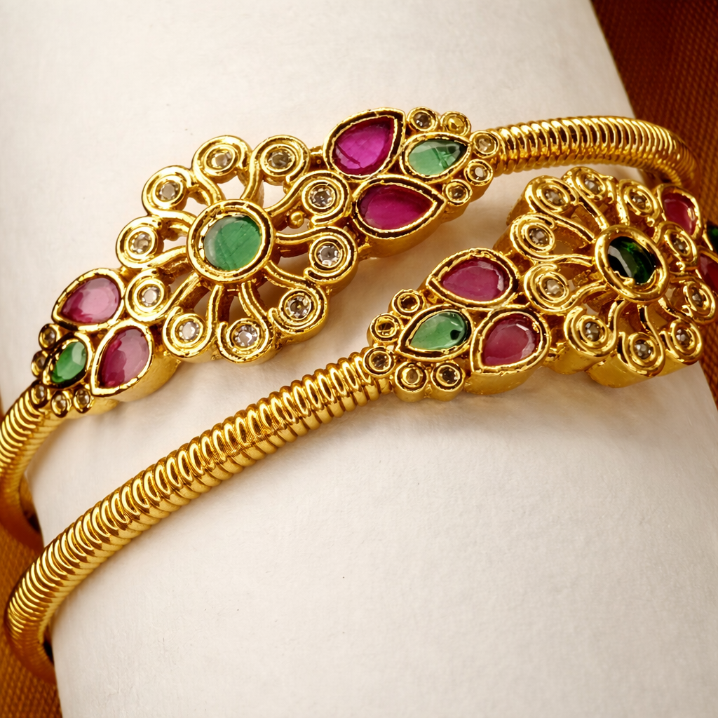 Zenshyn Tara Minimal Multicolour stone Kada - Office wear