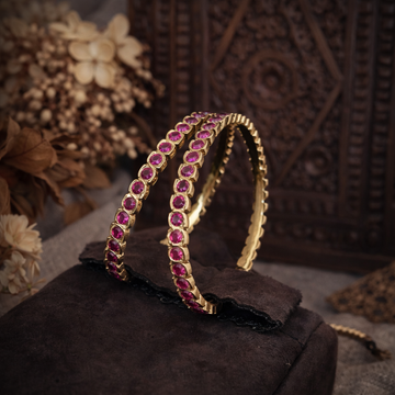 Premium Impon Ruby(dark pink) Bangles - work to event