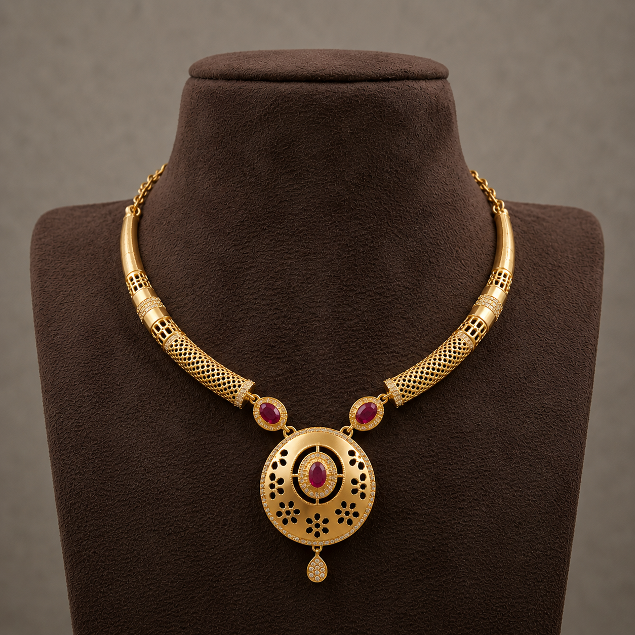 Premium Impon trendy Hasli necklace - occasion wear