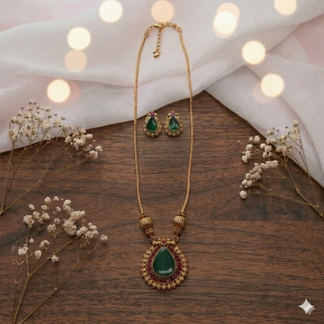 Anvi Green Palakka Minimal Chain – Office Wear