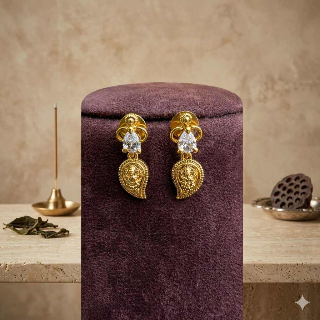 Zamindarani Heritage Mangamalai haram with CZ white stone - occasion wear