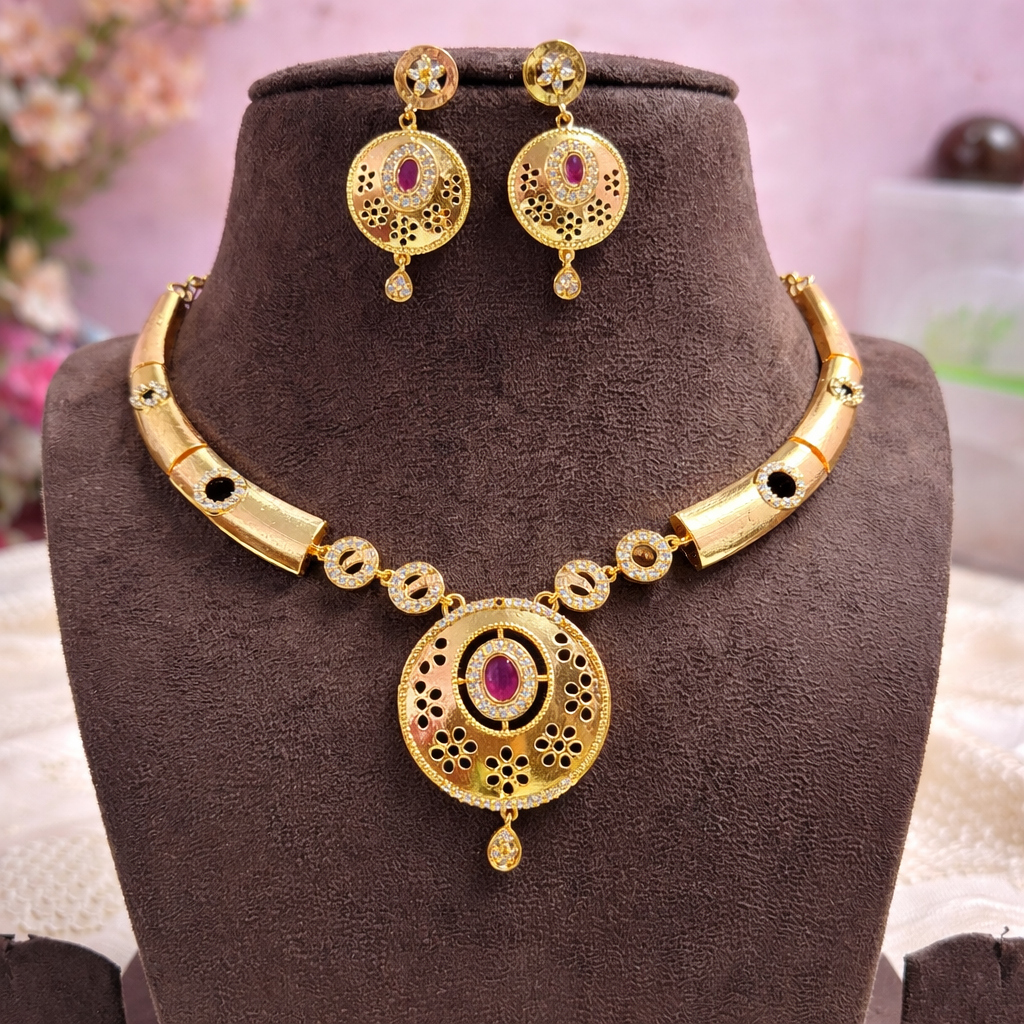 Premium Impon trendy Hasli necklace - occasion wear