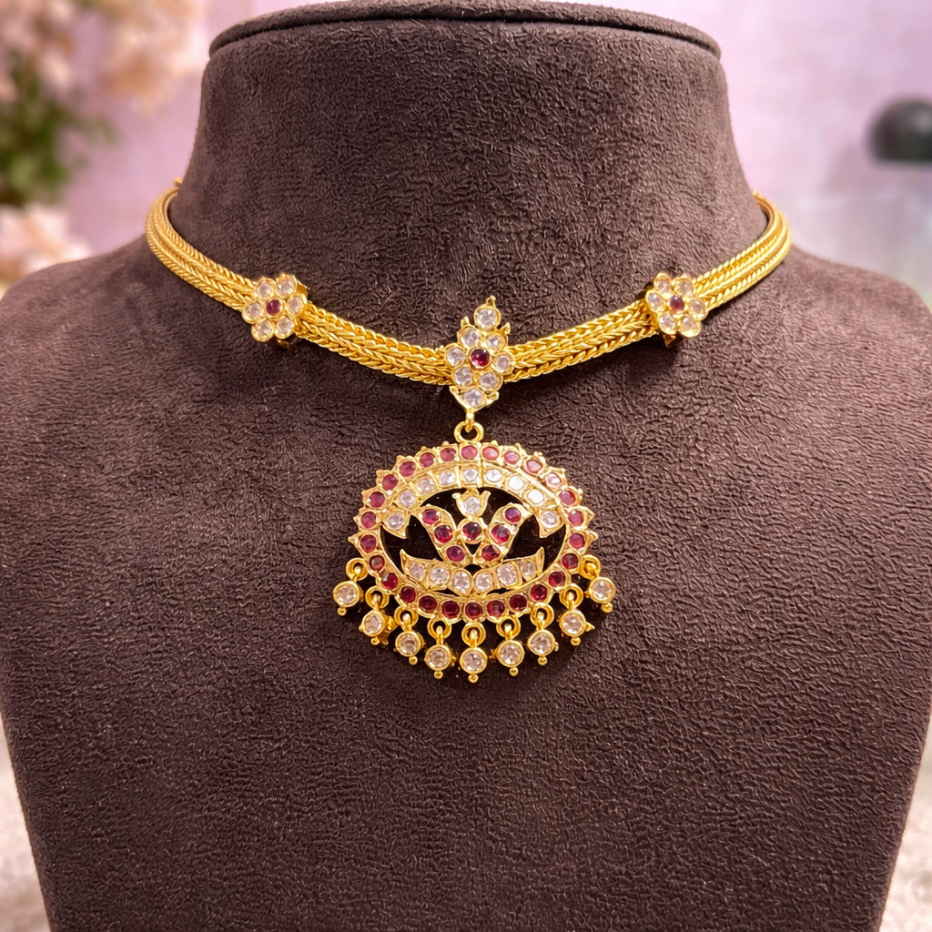 Premium impon CZ stone vintage attigai - Occasion wear