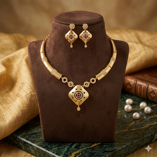 Premium Impon trendy Hasli necklace - occasion wear