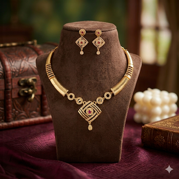 Premium Impon trendy Hasli necklace - occasion wear