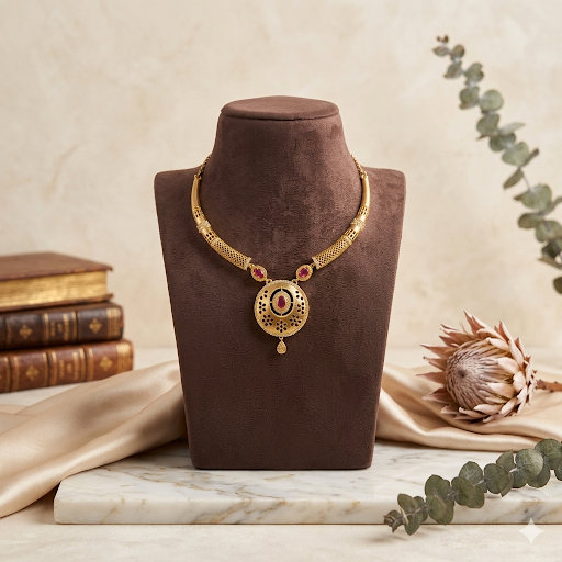 Premium Impon trendy Hasli necklace - occasion wear