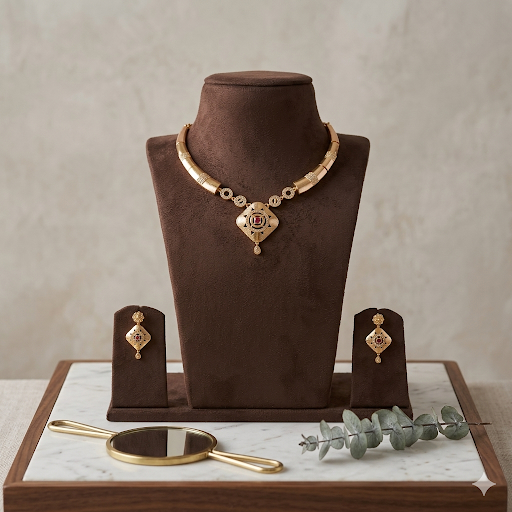 Premium Impon trendy Hasli necklace - occasion wear