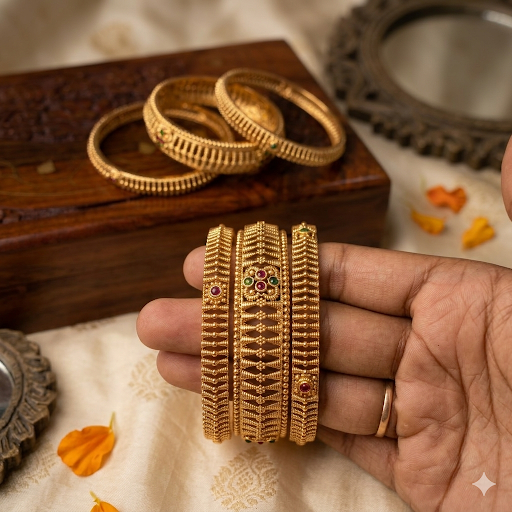 Premium Antique Bangles ( a set of 6)