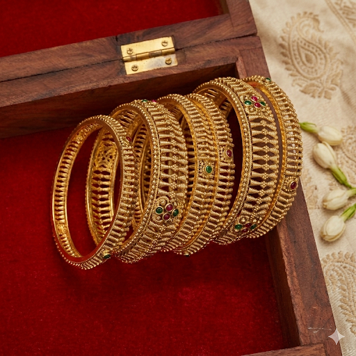Premium Antique Bangles ( a set of 6)