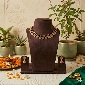 Premium viral mini Kasumala neck set- occasion wear