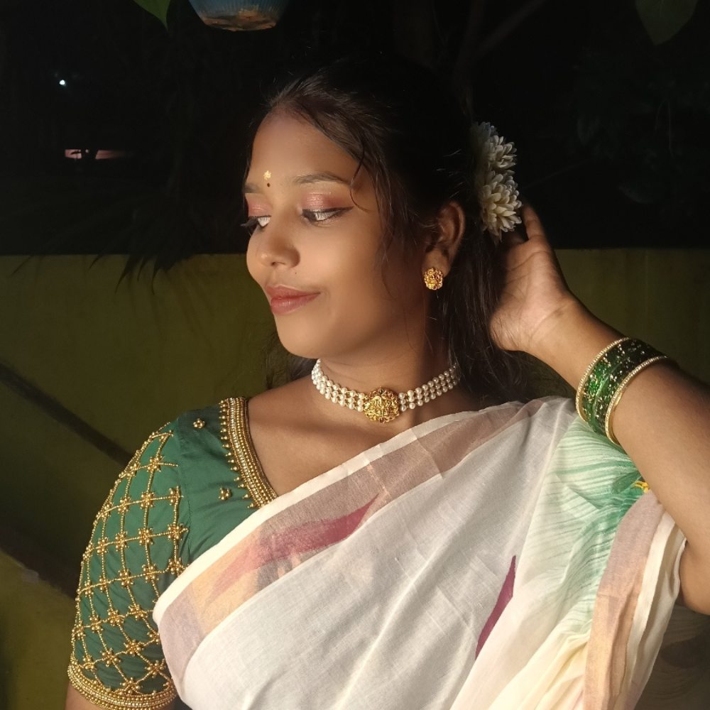 Three layer pearl choker with lakshmi pendant - occasion set
